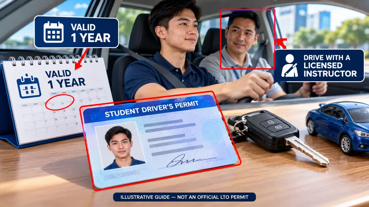 Illustrative Student Permit validity and supervised driving requirements